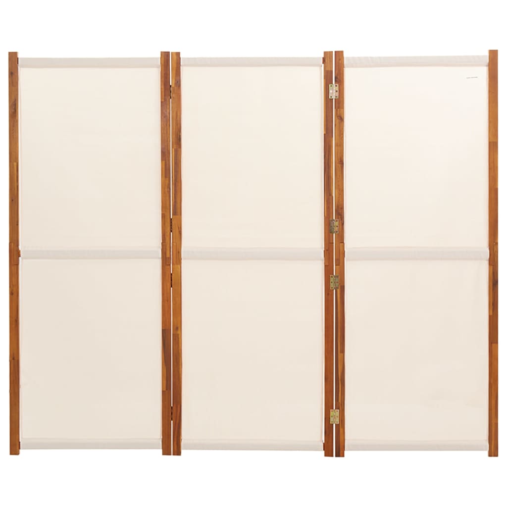 Kamerscherm met 3 panelen 210x180 cm crèmewit is nu te koop bij PeponiXL, paradijselijk wonen!