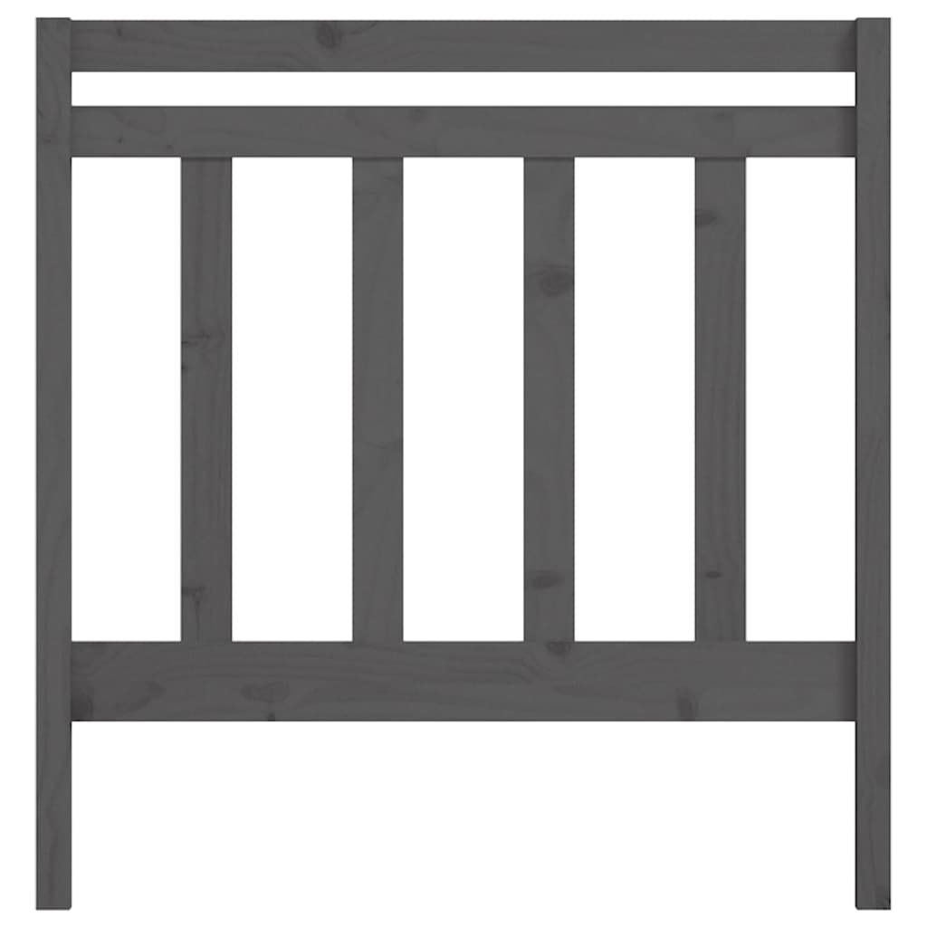 Hoofdbord 96x4x100 cm massief grenenhout grijs is nu te koop bij PeponiXL, paradijselijk wonen!