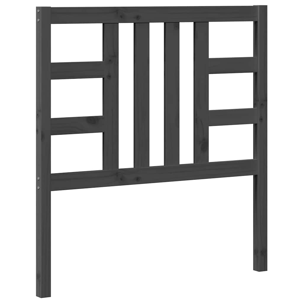 Hoofdbord 96x4x100 cm massief grenenhout grijs is nu te koop bij PeponiXL, paradijselijk wonen!