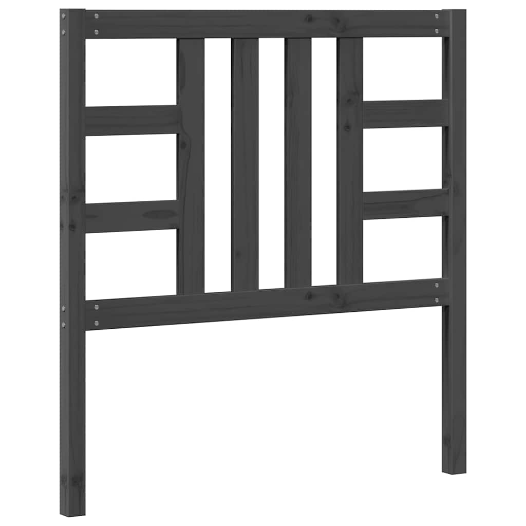 Hoofdbord 96x4x100 cm massief grenenhout grijs is nu te koop bij PeponiXL, paradijselijk wonen!