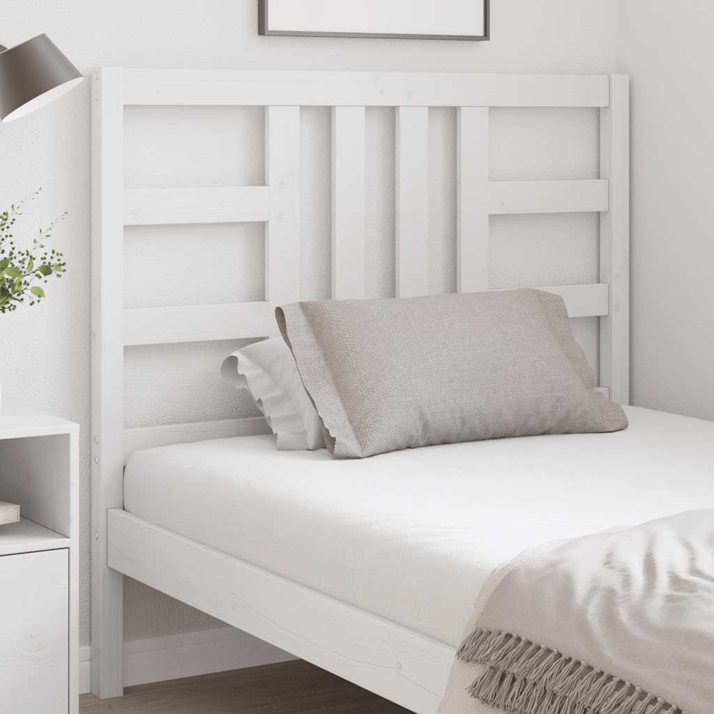 Hoofdbord 106x4x100 cm massief grenenhout wit is nu te koop bij PeponiXL, paradijselijk wonen!