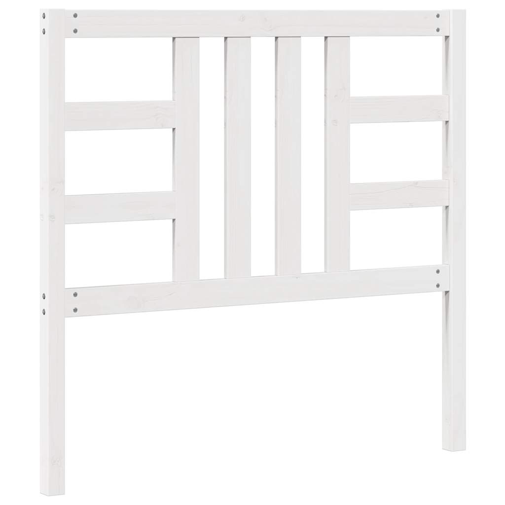Hoofdbord 106x4x100 cm massief grenenhout wit is nu te koop bij PeponiXL, paradijselijk wonen!