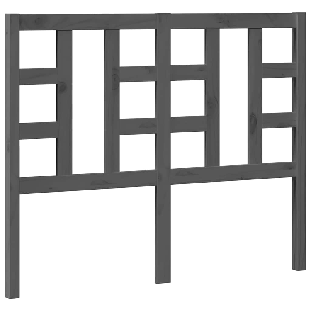 Hoofdbord 126x4x100 cm massief grenenhout grijs is nu te koop bij PeponiXL, paradijselijk wonen!