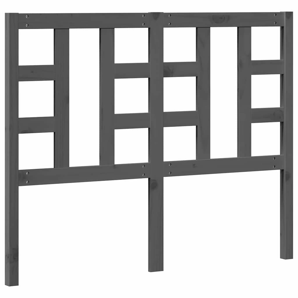 Hoofdbord 126x4x100 cm massief grenenhout grijs is nu te koop bij PeponiXL, paradijselijk wonen!