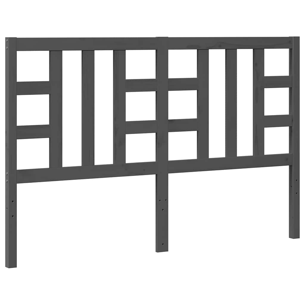 Hoofdbord 146x4x100 cm massief grenenhout grijs is nu te koop bij PeponiXL, paradijselijk wonen!