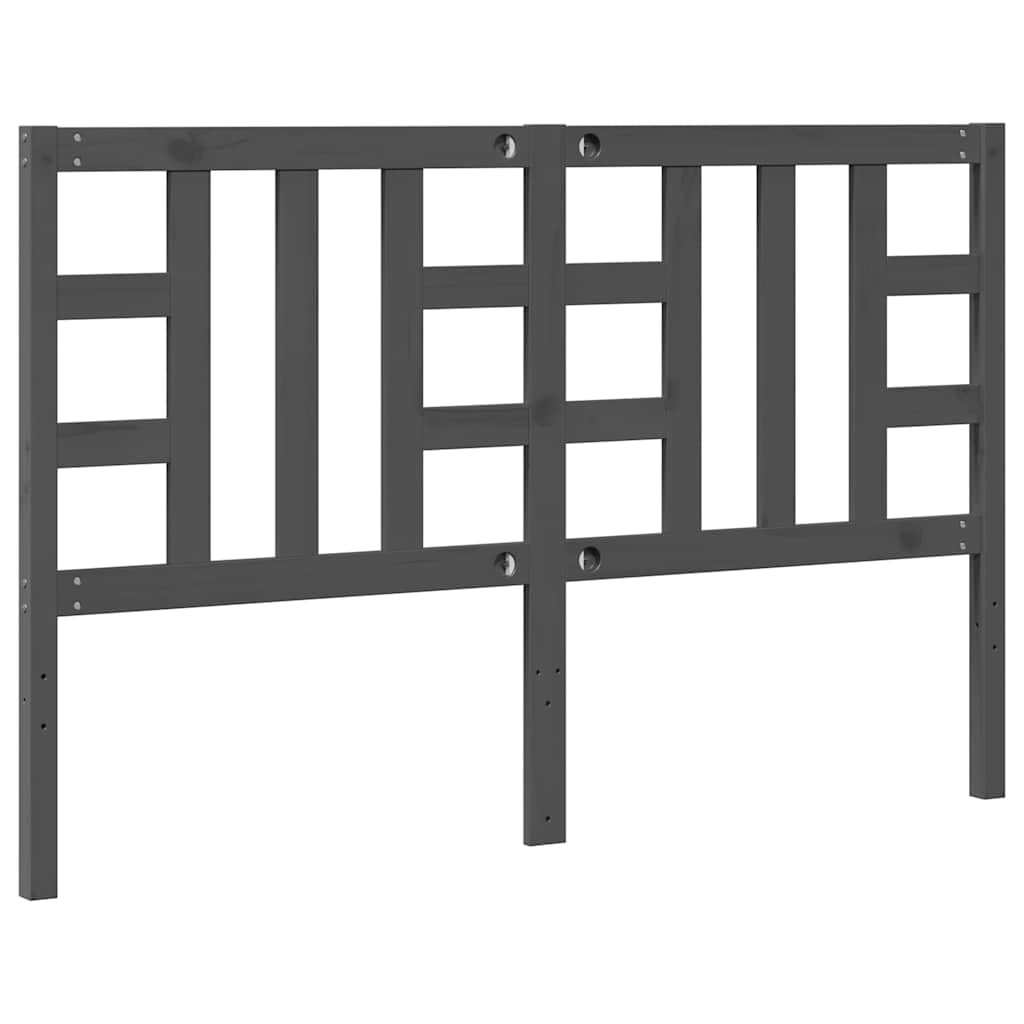Hoofdbord 146x4x100 cm massief grenenhout grijs is nu te koop bij PeponiXL, paradijselijk wonen!