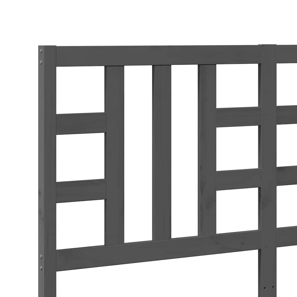 Hoofdbord 166x4x100 cm massief grenenhout grijs is nu te koop bij PeponiXL, paradijselijk wonen!