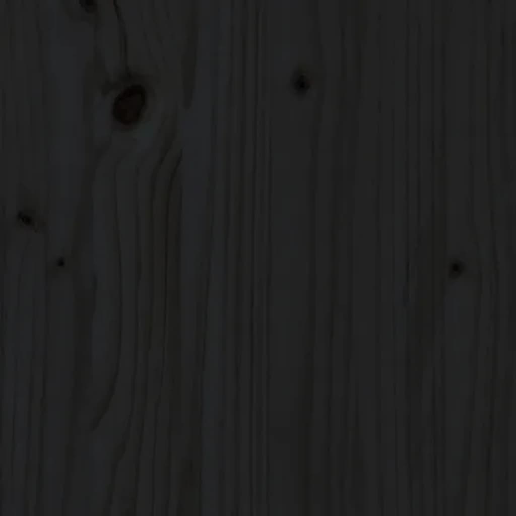 Hoofdbord 165,5x4x100 cm massief grenenhout zwart is nu te koop bij PeponiXL, paradijselijk wonen!