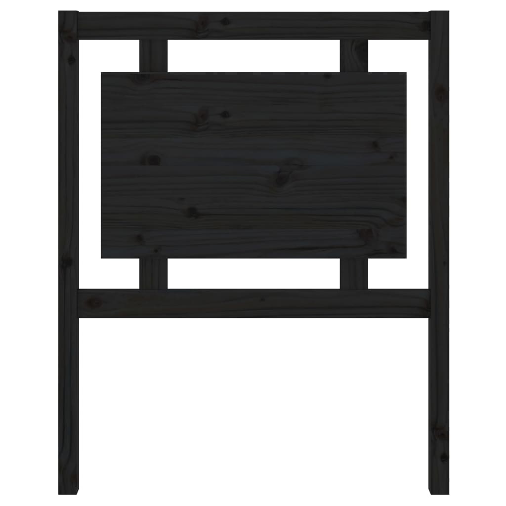 Hoofdbord 80,5x4x100 cm massief grenenhout zwart is nu te koop bij PeponiXL, paradijselijk wonen!