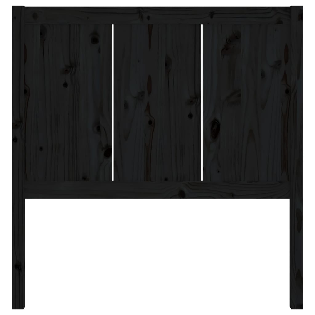 Hoofdbord 95,5x4x100 cm massief grenenhout zwart is nu te koop bij PeponiXL, paradijselijk wonen!