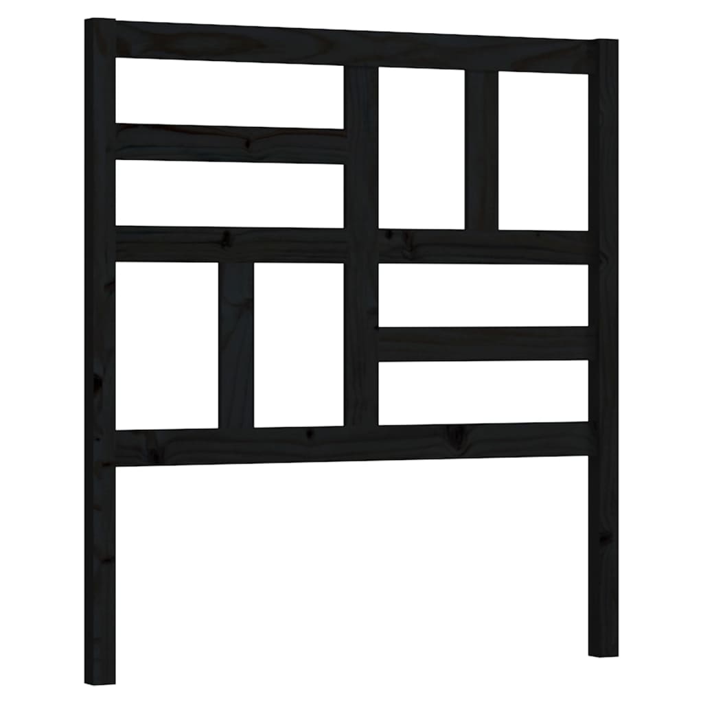 Hoofdbord 81x4x104 cm massief grenenhout zwart is nu te koop bij PeponiXL, paradijselijk wonen!
