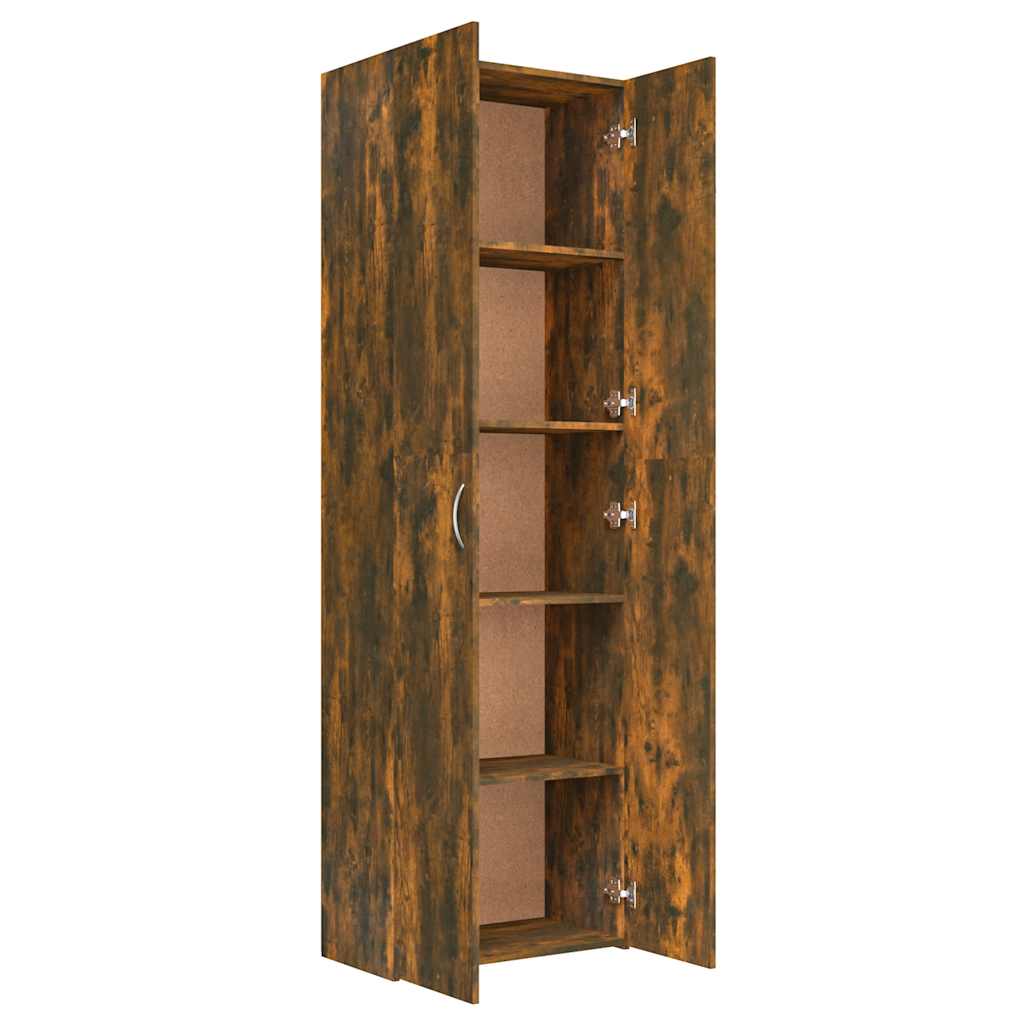 Kantoorkast 60x32x190 cm bewerkt hout gerookt eikenkleurig is nu te koop bij PeponiXL, paradijselijk wonen!