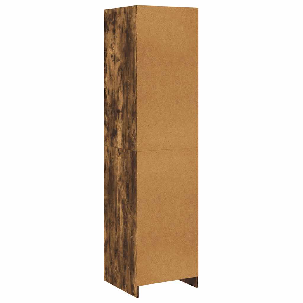 Kledingkast met lades 50x50x200 cm bewerkt hout gerookt eiken is nu te koop bij PeponiXL, paradijselijk wonen!