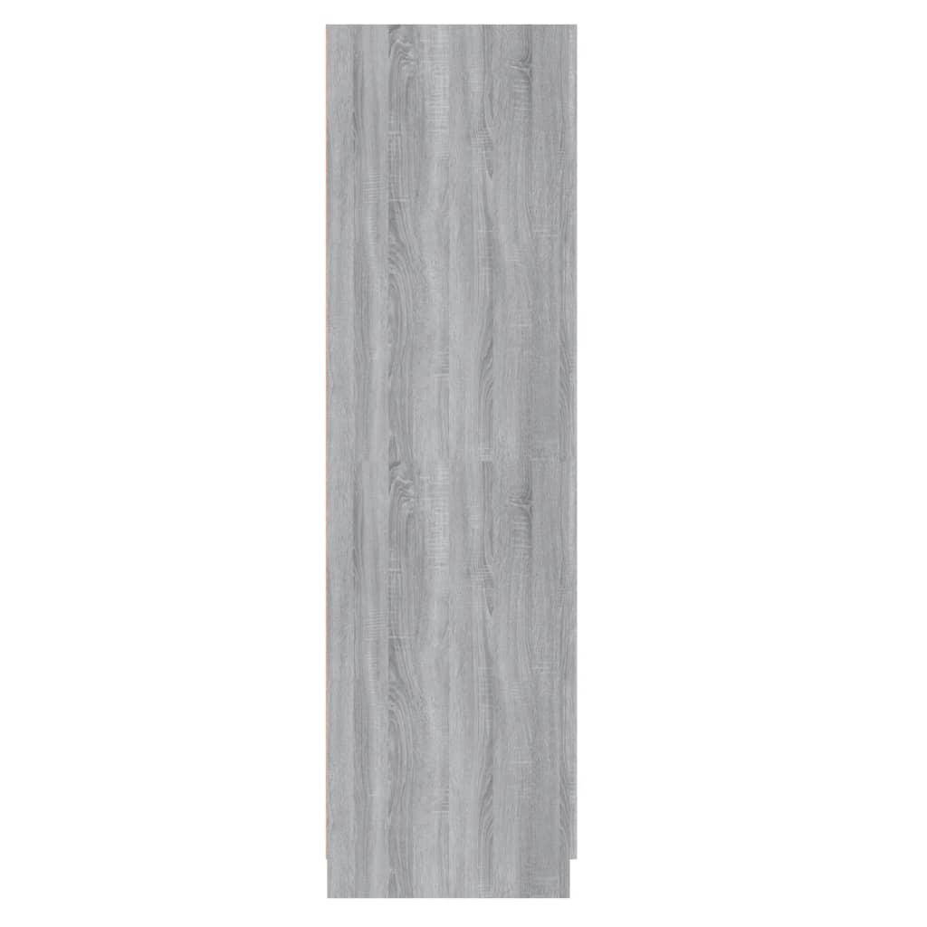 Kledingkast 80x52x180 cm bewerkt hout grijs sonoma eikenkleurig is nu te koop bij PeponiXL, paradijselijk wonen!