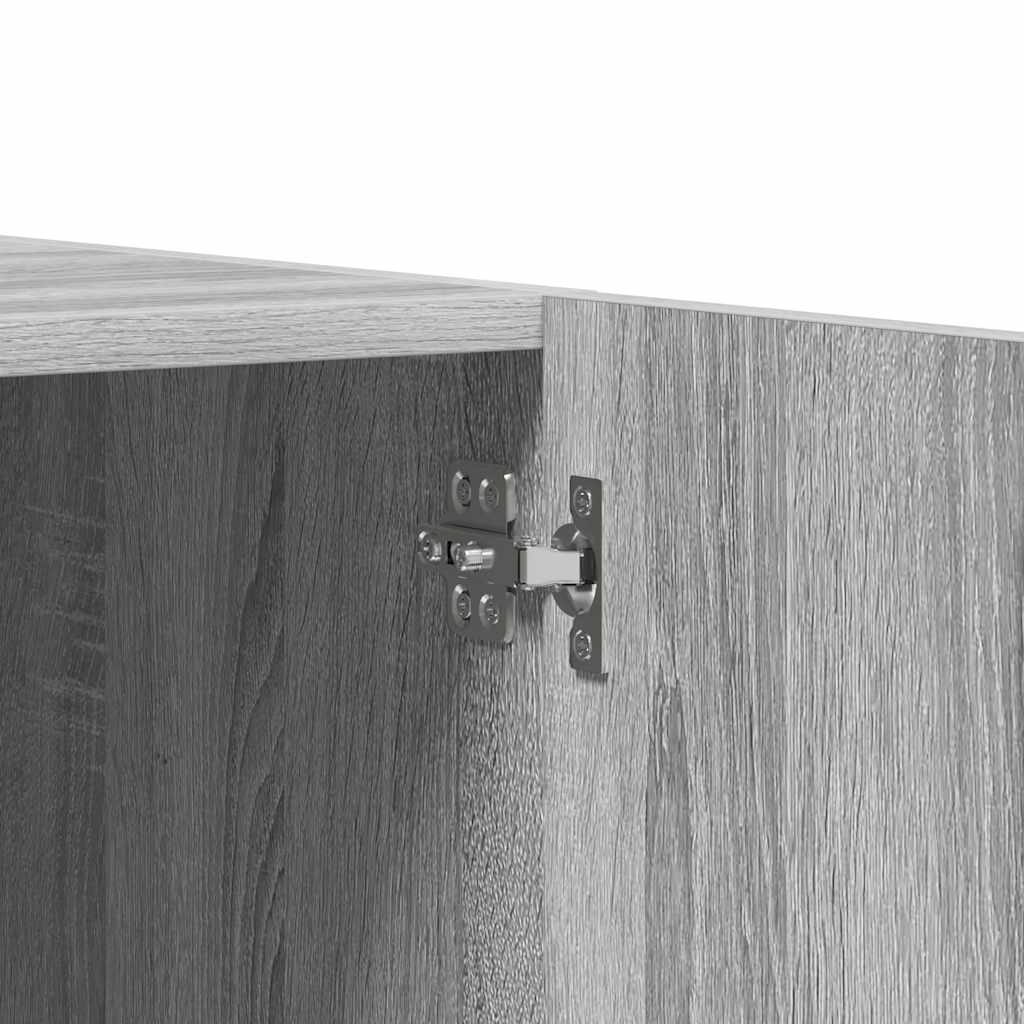 Kledingkast 90x52x200 cm bewerkt hout grijs sonoma eikenkleurig is nu te koop bij PeponiXL, paradijselijk wonen!