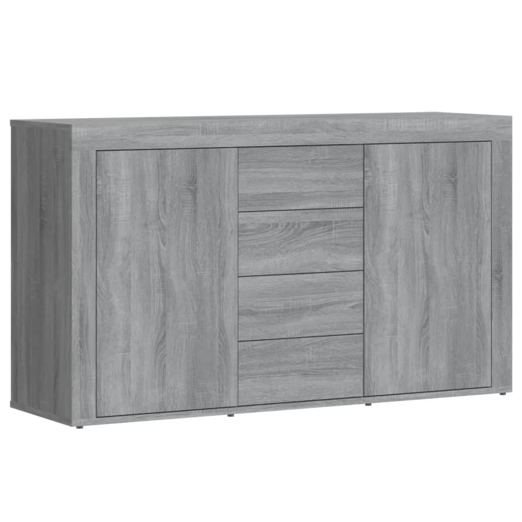 Dressoir 120x36x69 cm bewerkt hout grijs sonoma eikenkleurig is nu te koop bij PeponiXL, paradijselijk wonen!
