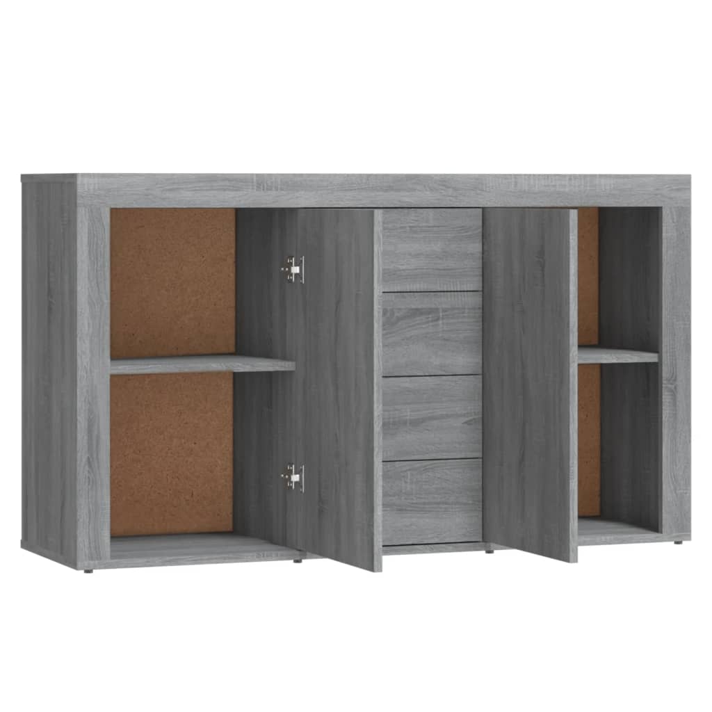 Dressoir 120x36x69 cm bewerkt hout grijs sonoma eikenkleurig is nu te koop bij PeponiXL, paradijselijk wonen!