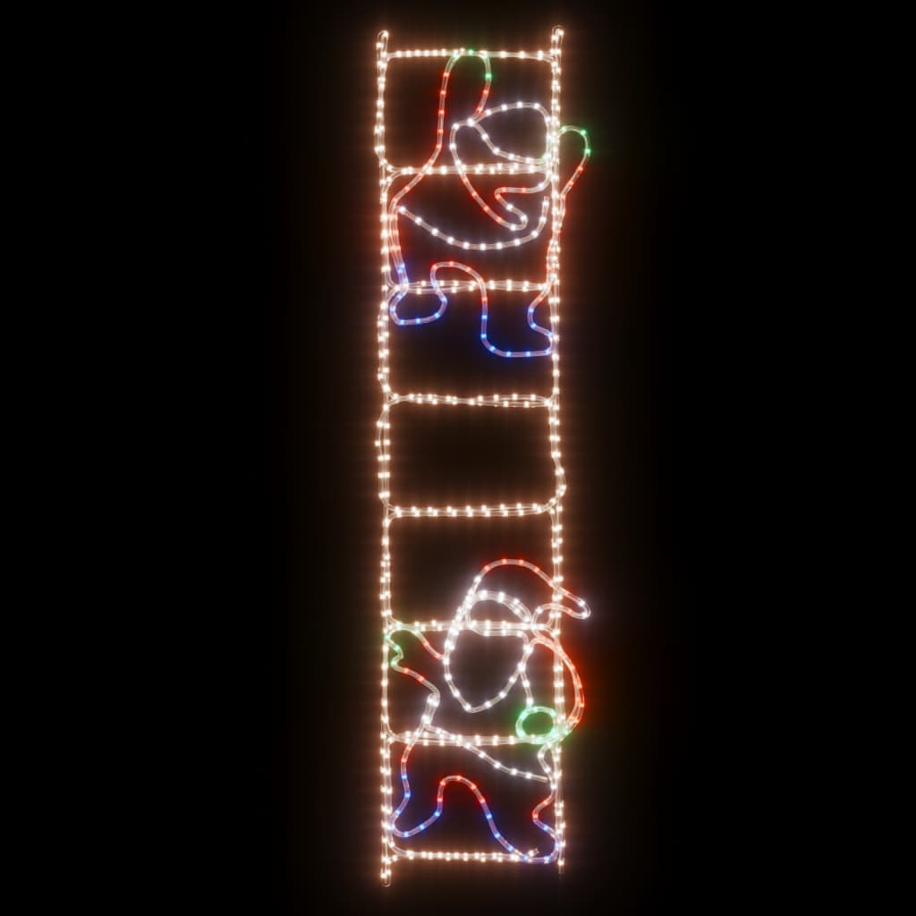 Kerstfiguur kerstman op ladder opvouwbaar 552 LED's 50x200 cm is nu te koop bij PeponiXL, paradijselijk wonen!