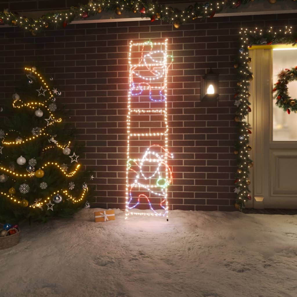 Kerstfiguur kerstman op ladder opvouwbaar 552 LED's 50x200 cm is nu te koop bij PeponiXL, paradijselijk wonen!
