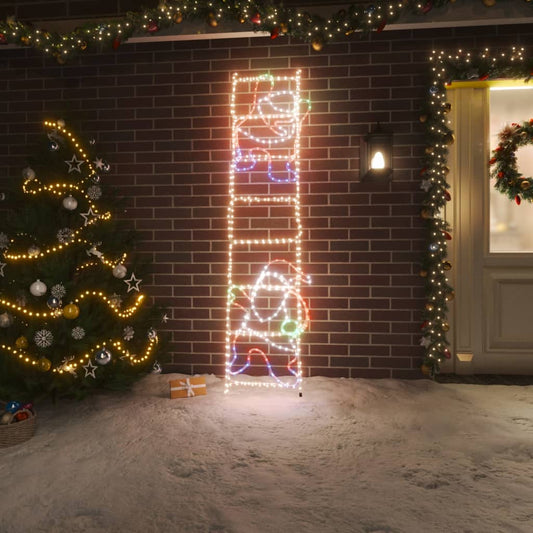 Kerstfiguur kerstman op ladder opvouwbaar 552 LED's 50x200 cm is nu te koop bij PeponiXL, paradijselijk wonen!