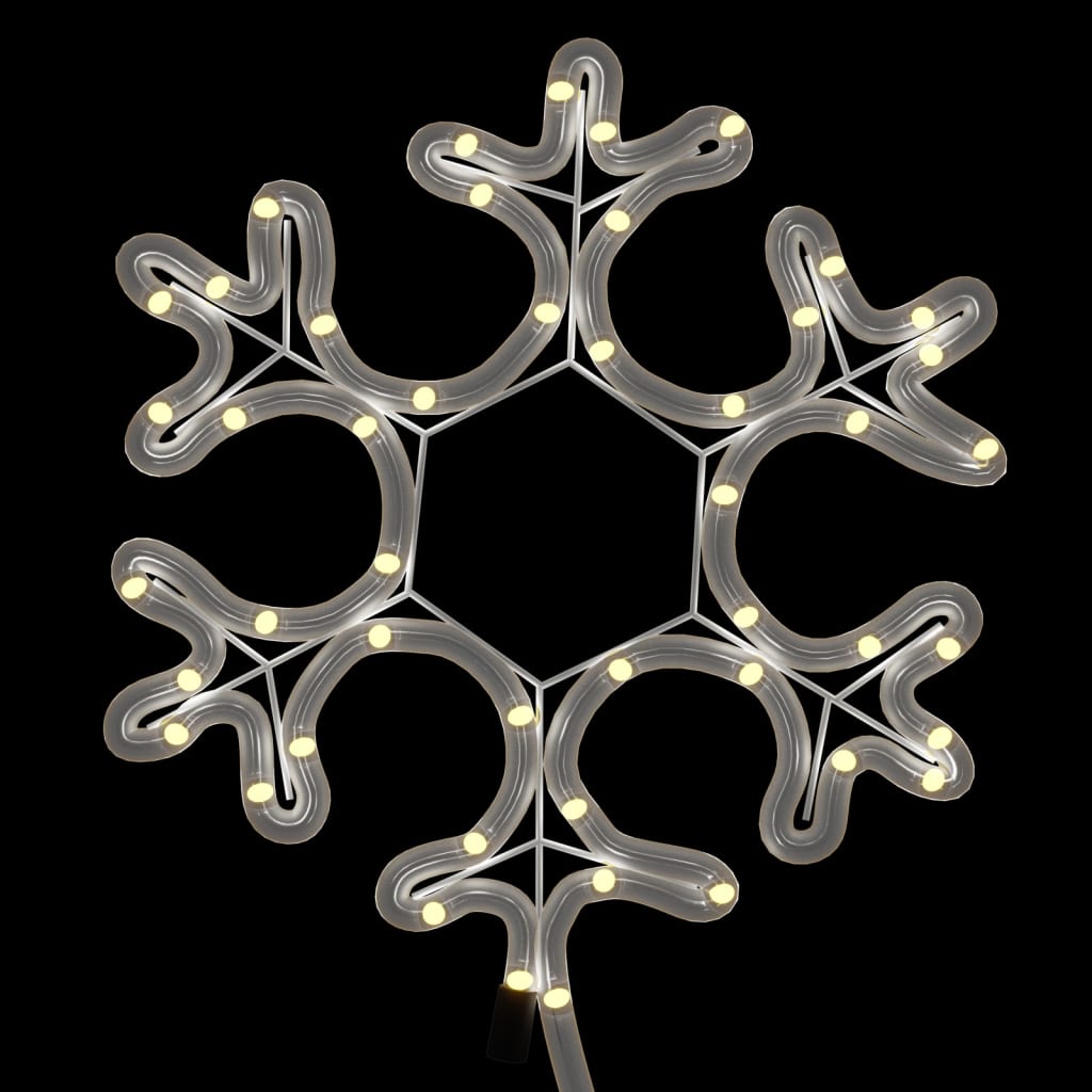 Kerstfiguur sneeuwvlok met 48 warmwitte LED's 27x27 cm is nu te koop bij PeponiXL, paradijselijk wonen!