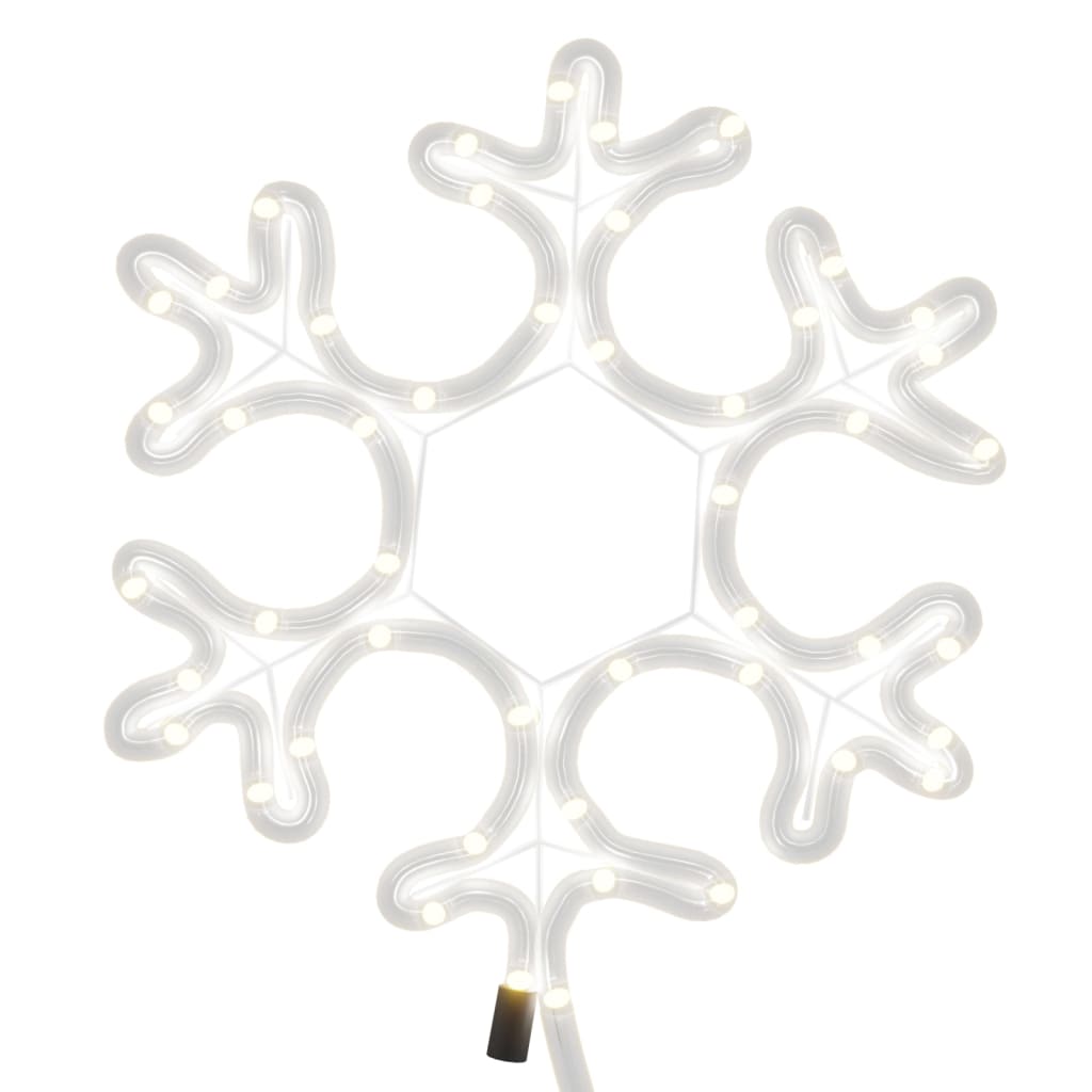 Kerstfiguur sneeuwvlok met 48 warmwitte LED's 27x27 cm is nu te koop bij PeponiXL, paradijselijk wonen!