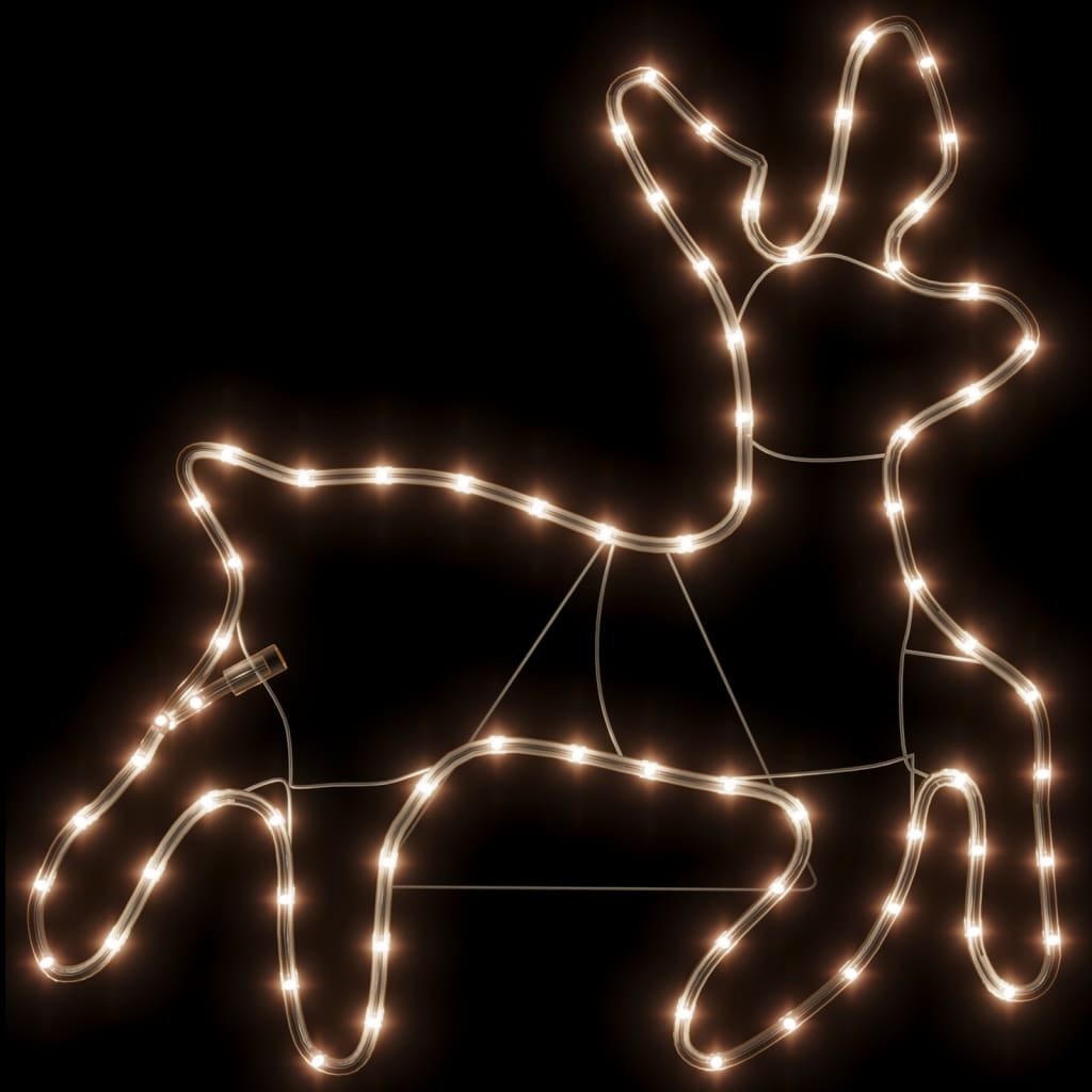 Kerstfiguur rendier met 72 warmwitte LED's 57x55x4,5 cm is nu te koop bij PeponiXL, paradijselijk wonen!
