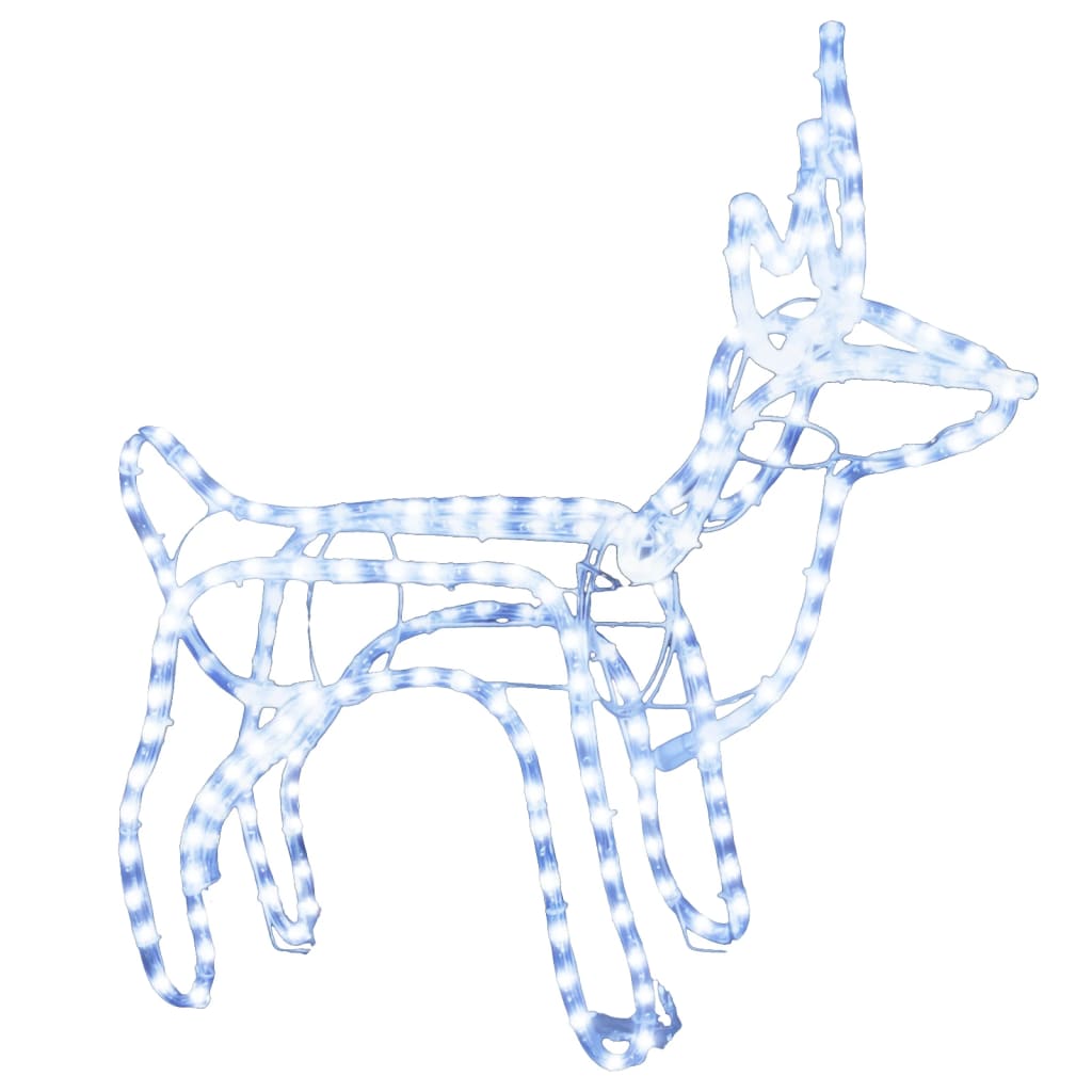 Kerstfiguur rendier koudwit 60x30x60 cm is nu te koop bij PeponiXL, paradijselijk wonen!