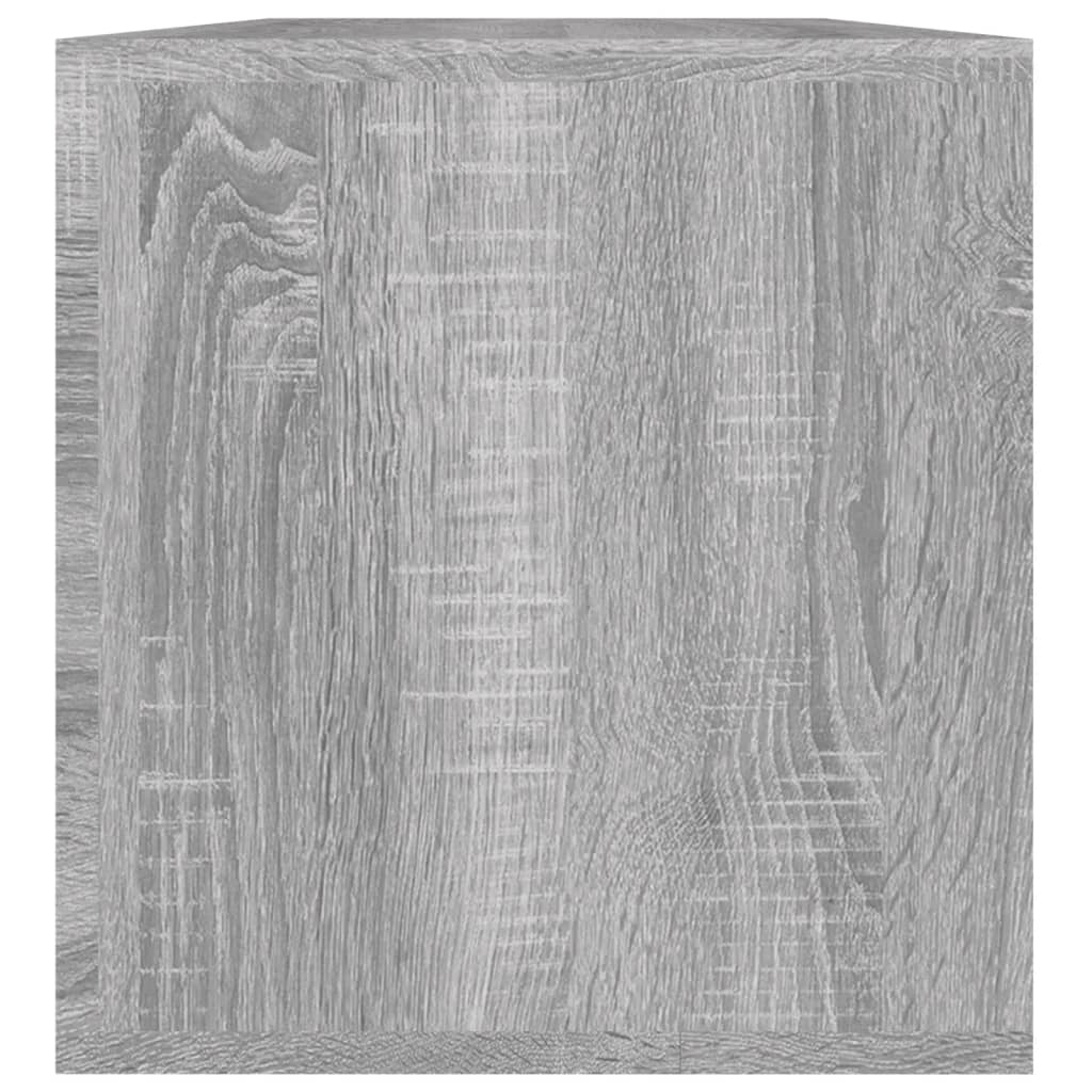 Opbergbox voor LP's 71x34x36 cm bewerkt hout grijs sonoma eiken is nu te koop bij PeponiXL, paradijselijk wonen!
