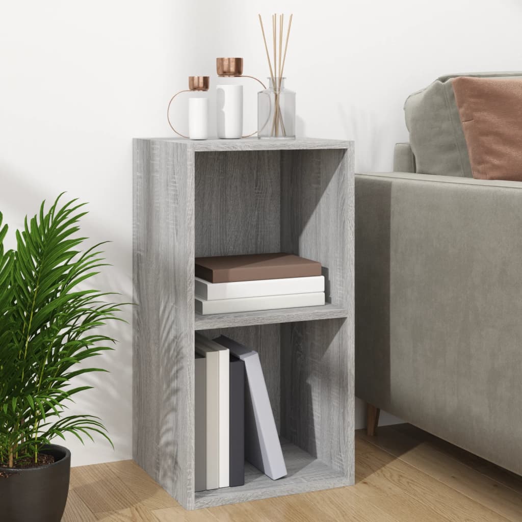 Opbergbox voor LP's 71x34x36 cm bewerkt hout grijs sonoma eiken is nu te koop bij PeponiXL, paradijselijk wonen!