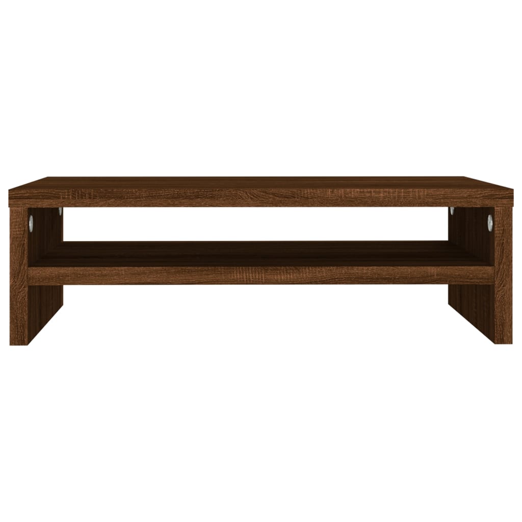 Monitorstandaard 42x24x13 cm bewerkt hout bruin eikenkleur is nu te koop bij PeponiXL, paradijselijk wonen!