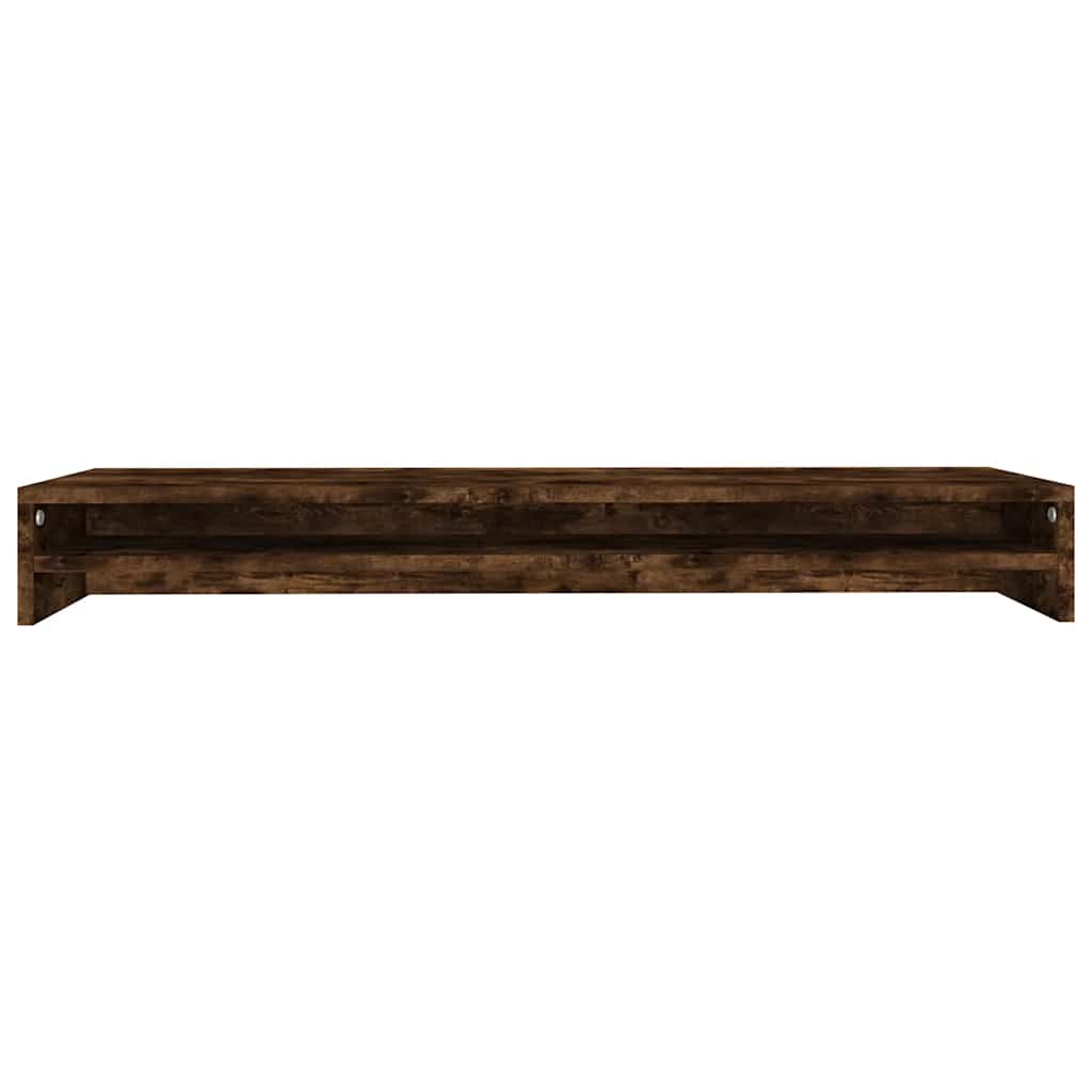 Monitorstandaard 100x24x13 cm bewerkt hout gerookt eikenkleurig is nu te koop bij PeponiXL, paradijselijk wonen!