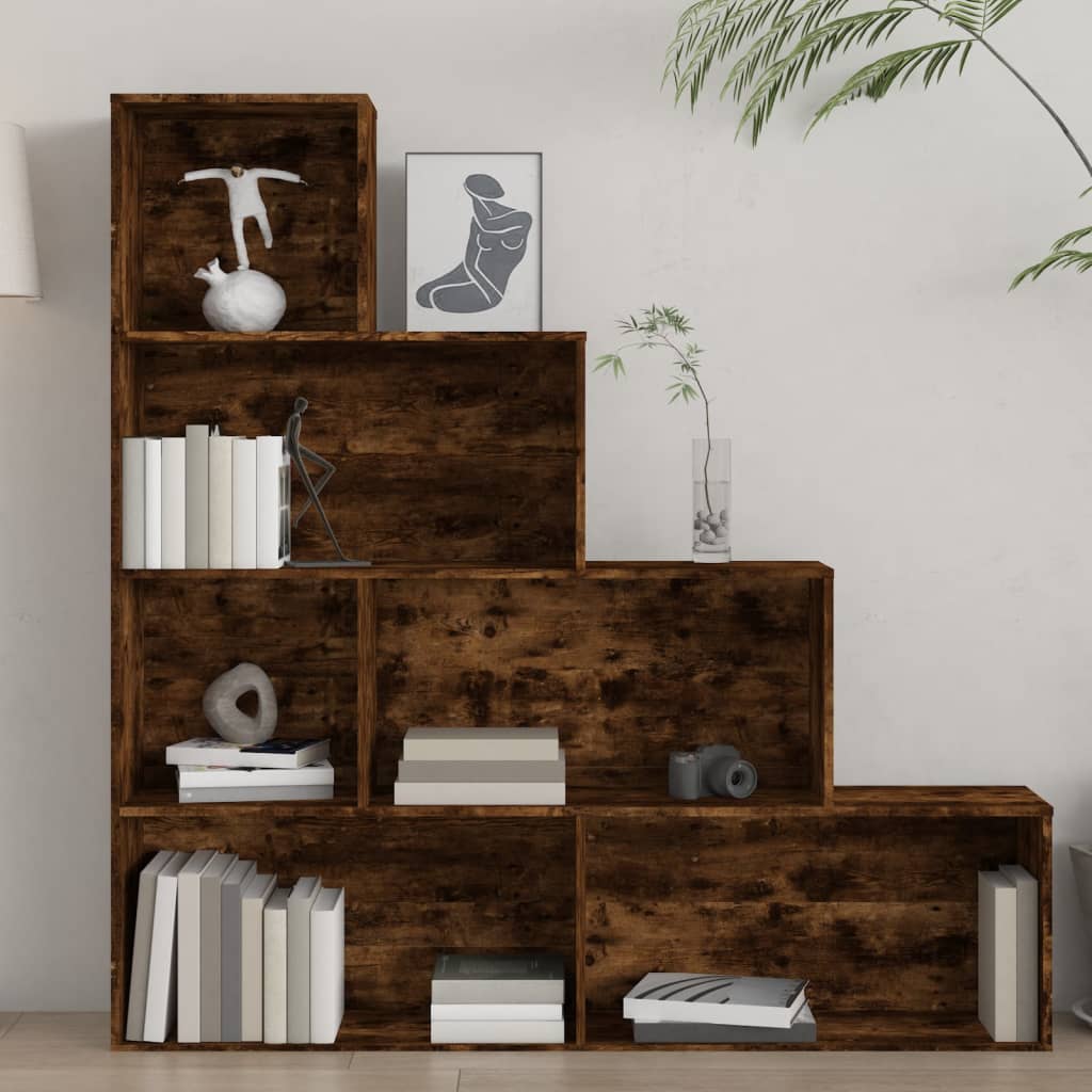 Boekenkast 155x24x160 cm gerookt eikenkleurig is nu te koop bij PeponiXL, paradijselijk wonen!