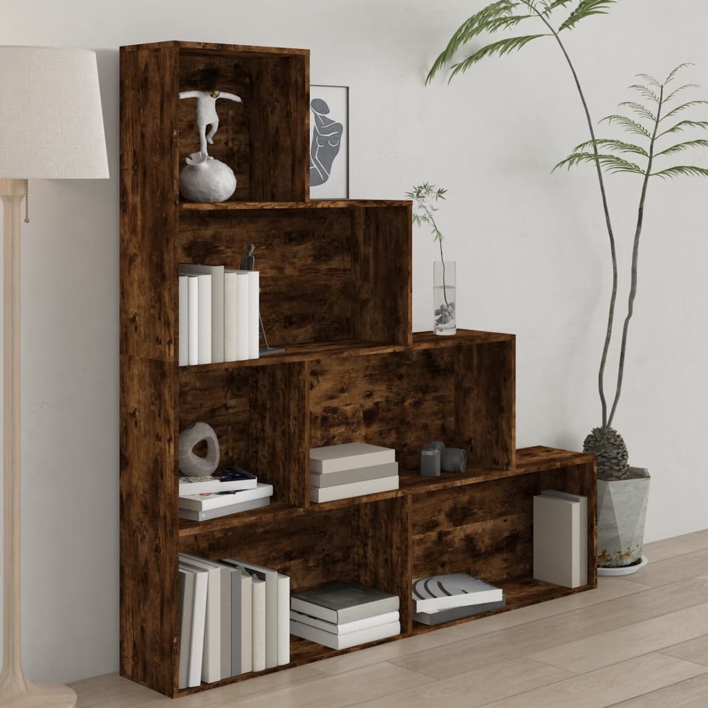 Boekenkast 155x24x160 cm gerookt eikenkleurig is nu te koop bij PeponiXL, paradijselijk wonen!