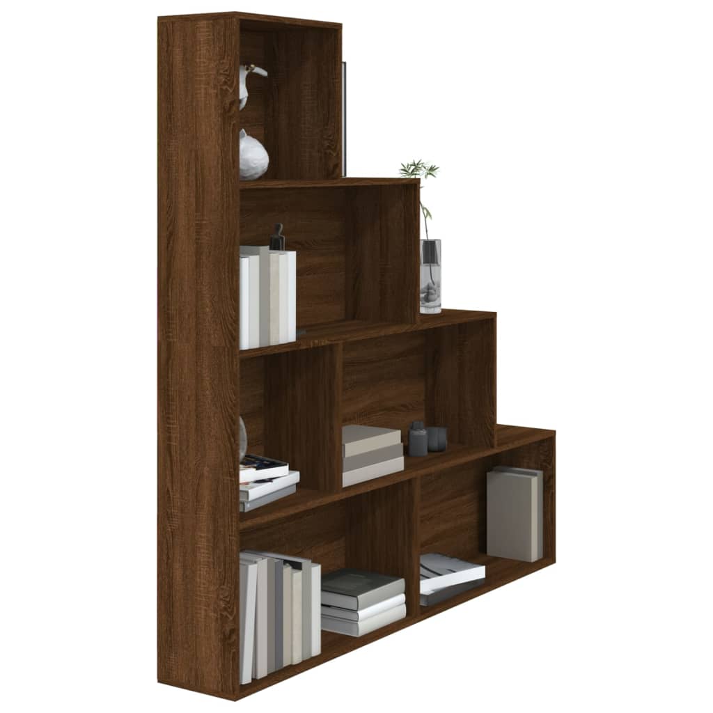 Boekenkast 155x24x160 cm bruin eikenkleur is nu te koop bij PeponiXL, paradijselijk wonen!