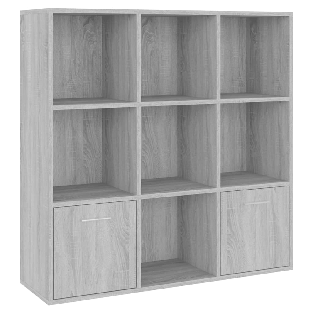 Boekenkast 98x30x98 cm grijs sonoma eikenkleurig is nu te koop bij PeponiXL, paradijselijk wonen!