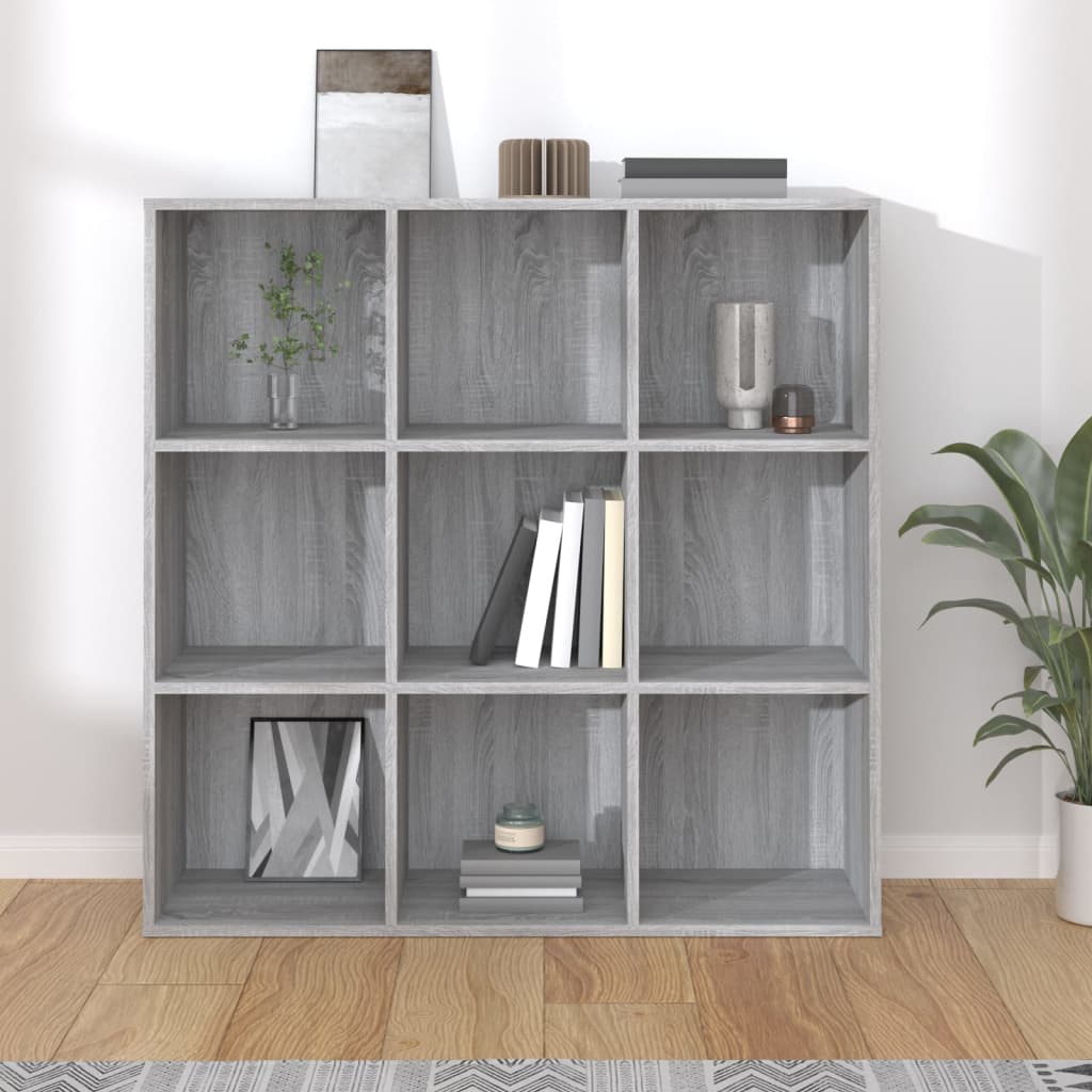 Boekenkast 98x29x97,5 cm grijs sonoma eikenkleurig is nu te koop bij PeponiXL, paradijselijk wonen!