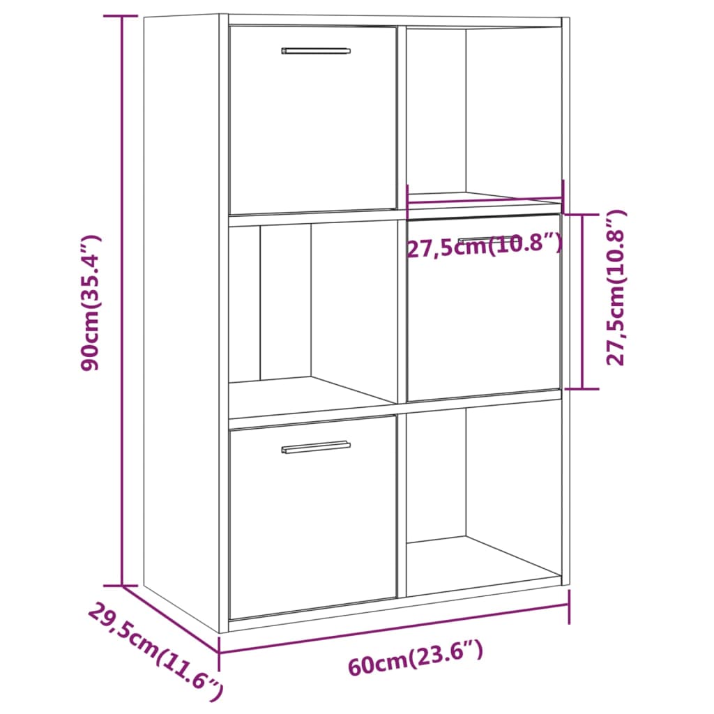 Opbergkast 60x29,5x90 cm bruin eikenkleur is nu te koop bij PeponiXL, paradijselijk wonen!