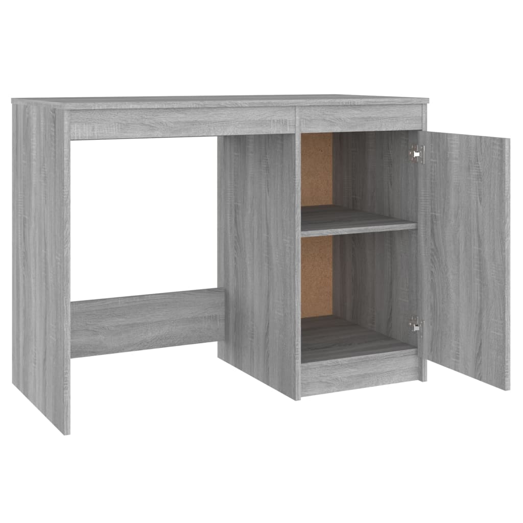 Bureau 100x50x76 cm bewerkt hout grijs sonoma eikenkleurig is nu te koop bij PeponiXL, paradijselijk wonen!