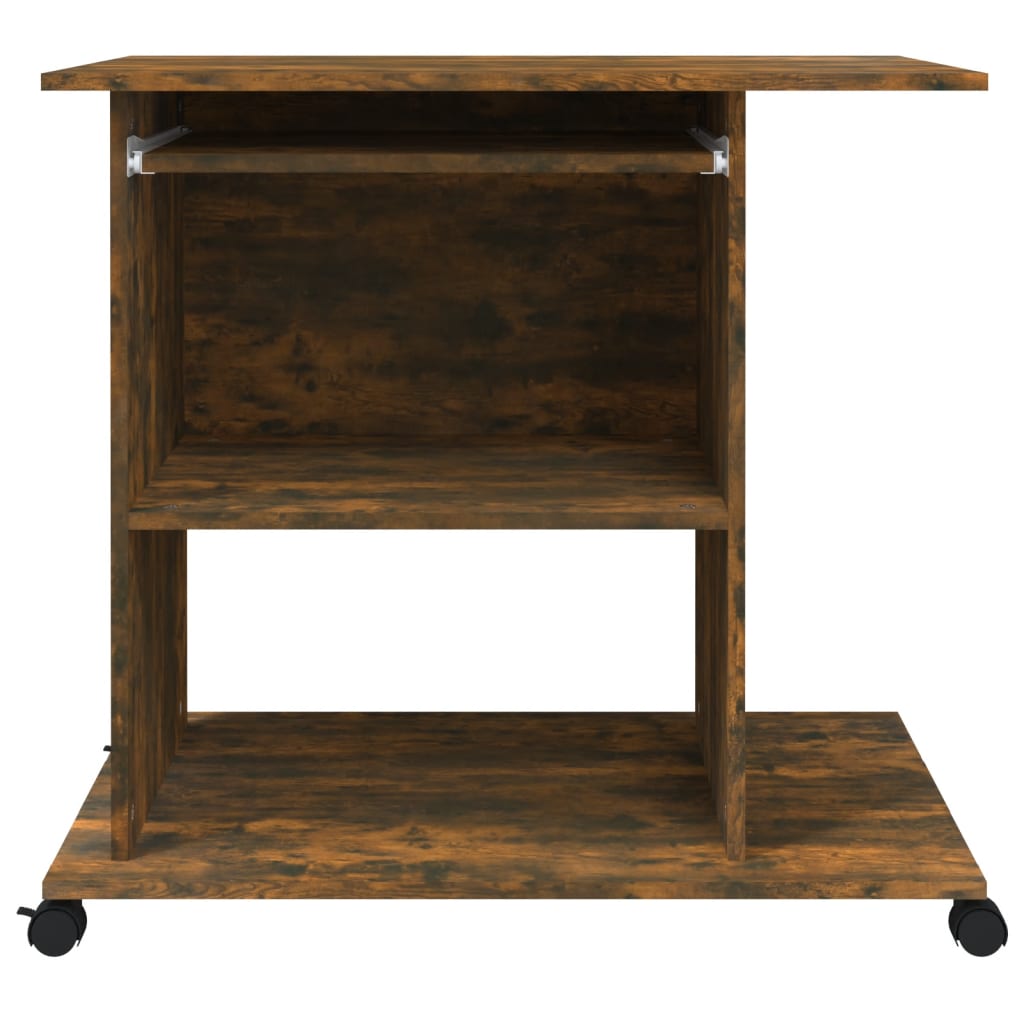 Computerbureau 80x50x75 cm bewerkt hout gerookt eikenkleurig is nu te koop bij PeponiXL, paradijselijk wonen!