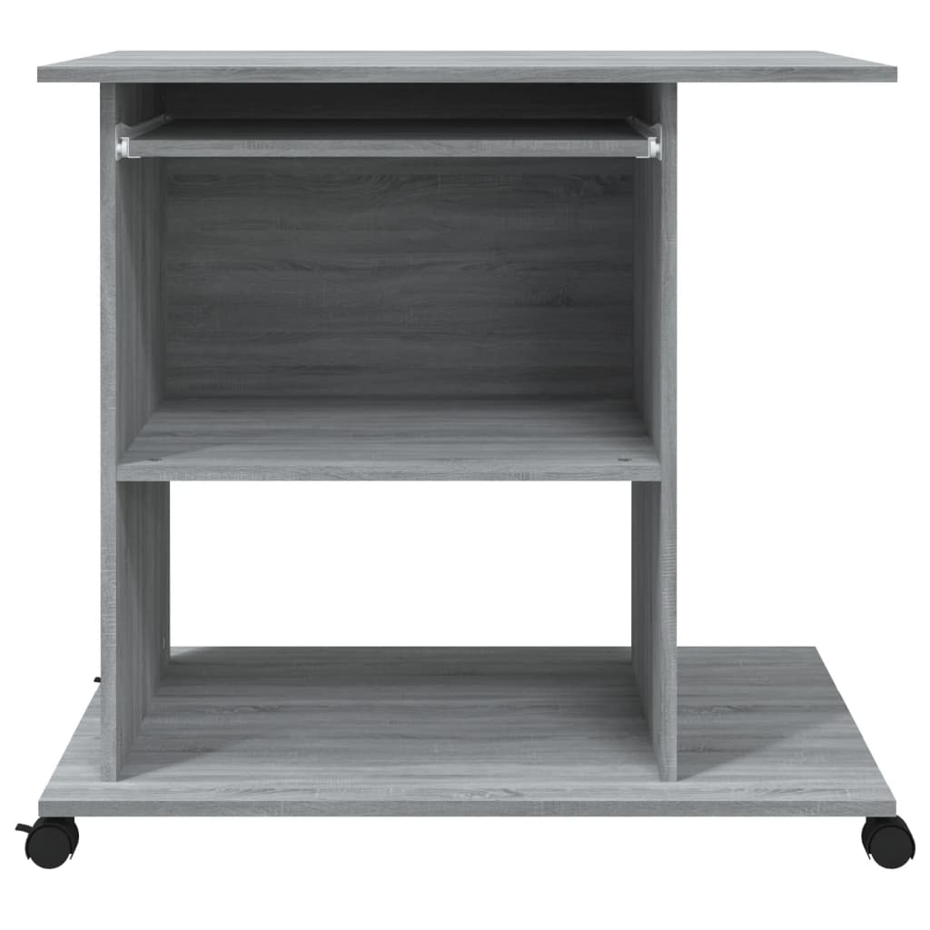 Computerbureau 80x50x75 cm bewerkt hout grijs sonoma eikenkleur is nu te koop bij PeponiXL, paradijselijk wonen!