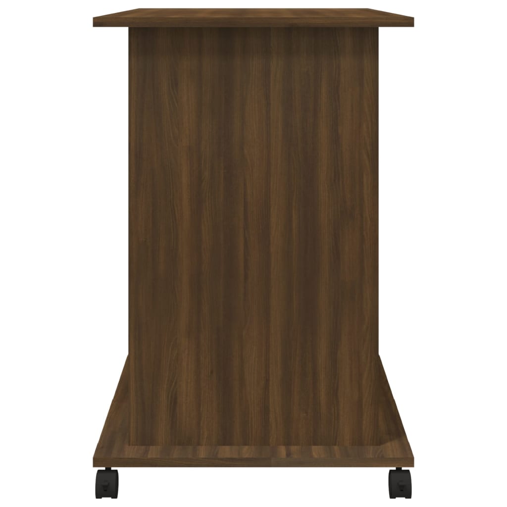 Computerbureau 80x50x75 cm bewerkt hout bruin eikenkleur is nu te koop bij PeponiXL, paradijselijk wonen!