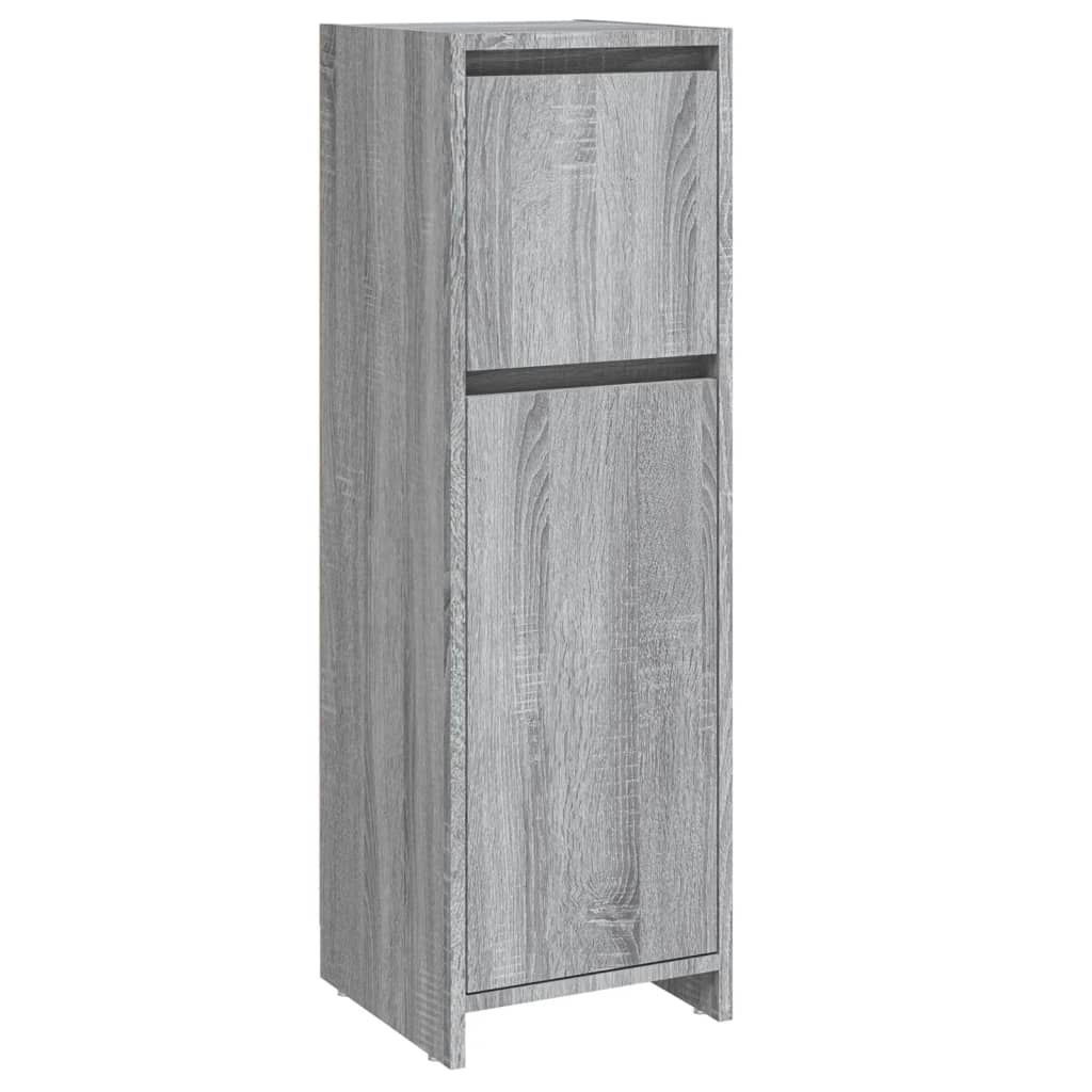 Badkamerkast 30x30x95 cm bewerkt hout grijs sonoma eikenkleurig is nu te koop bij PeponiXL, paradijselijk wonen!