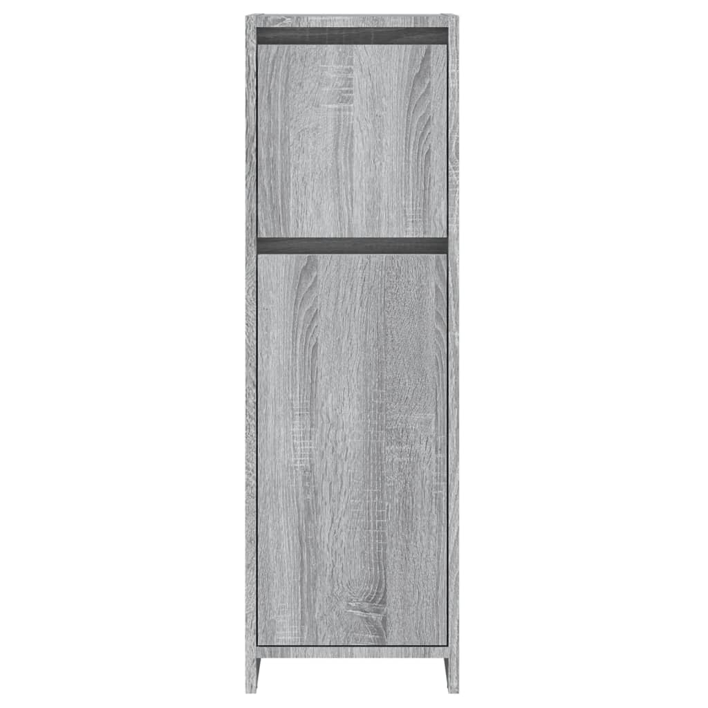 Badkamerkast 30x30x95 cm bewerkt hout grijs sonoma eikenkleurig is nu te koop bij PeponiXL, paradijselijk wonen!