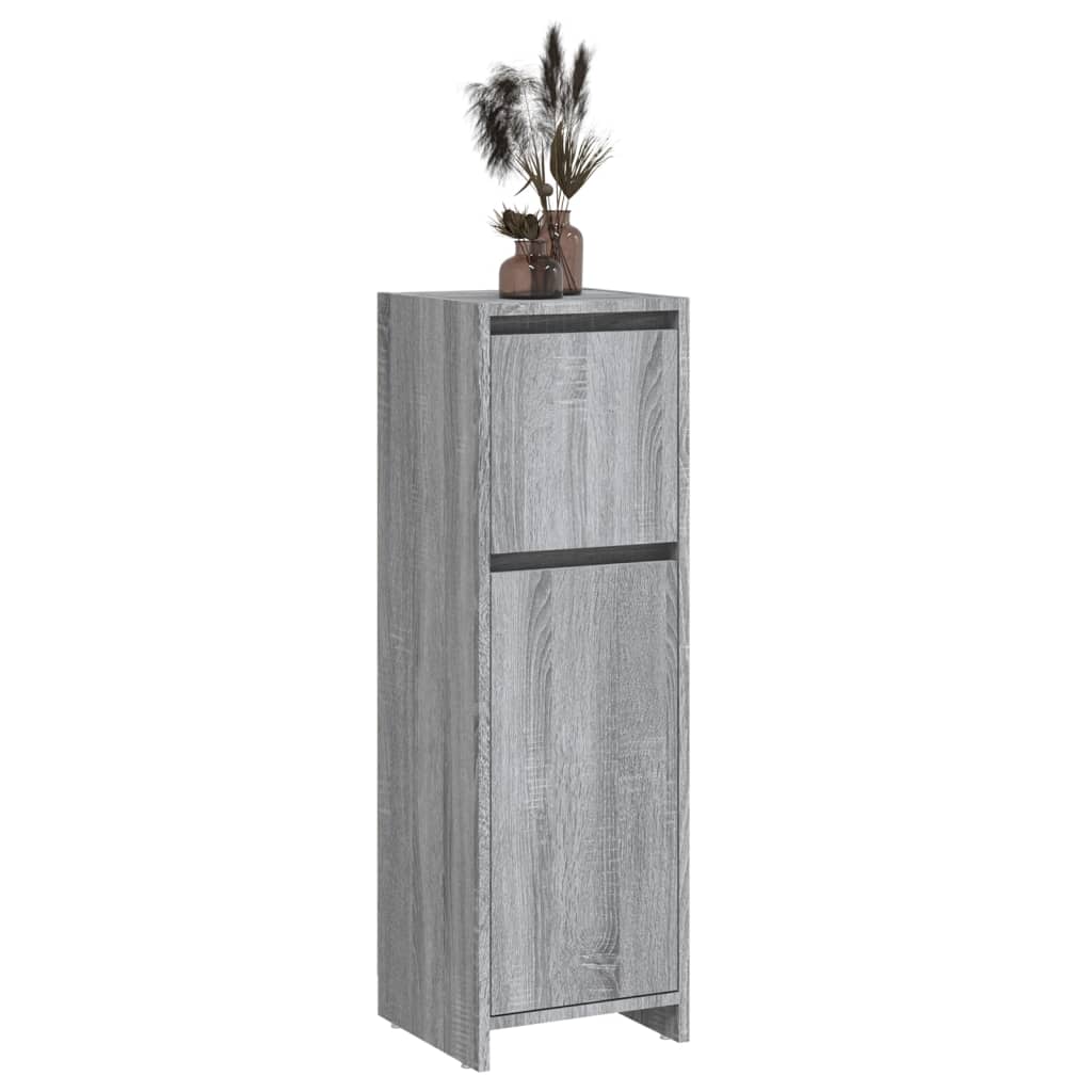 Badkamerkast 30x30x95 cm bewerkt hout grijs sonoma eikenkleurig is nu te koop bij PeponiXL, paradijselijk wonen!