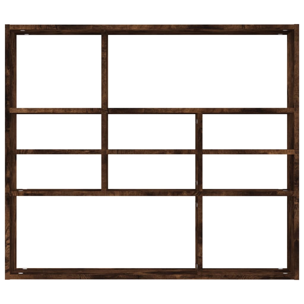 Wandschap 90x16x78 cm bewerkt hout gerookt eikenkleurig is nu te koop bij PeponiXL, paradijselijk wonen!