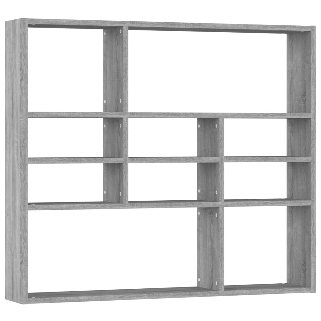 Wandschap 90x16x78 cm bewerkt hout grijs sonoma eikenkleurig is nu te koop bij PeponiXL, paradijselijk wonen!