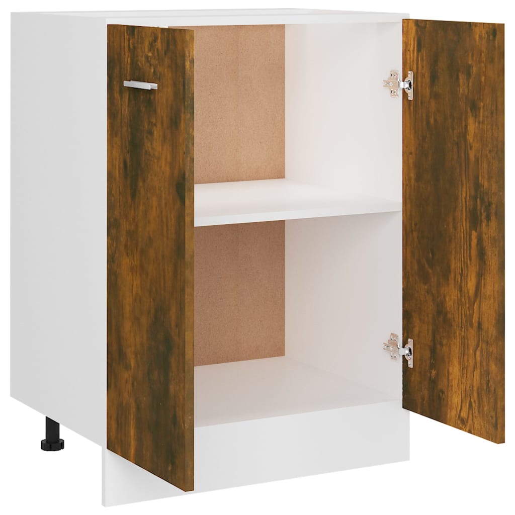 Onderkast Lyon 60x46x81,5 cm bewerkt hout gerookt eikenkleurig is nu te koop bij PeponiXL, paradijselijk wonen!
