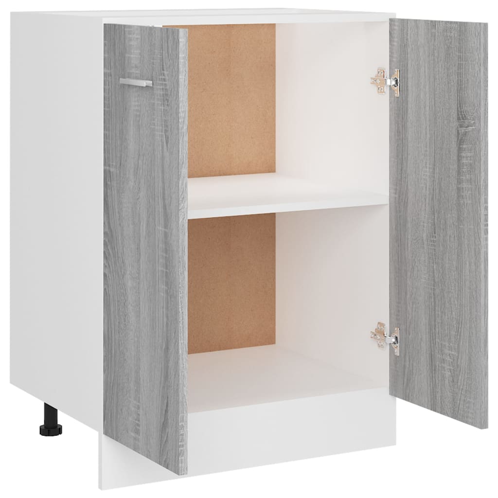 Onderkast Lyon 60x46x81,5 cm grijs sonoma eikenkleurig is nu te koop bij PeponiXL, paradijselijk wonen!