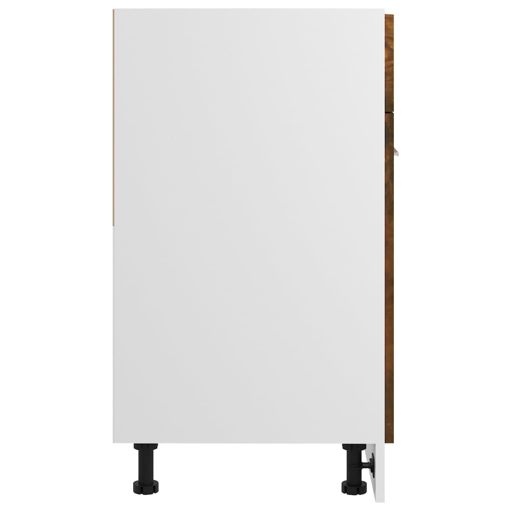 Onderkast met lade Lyon 60x46x81,5cm bewerkt hout gerookt eiken is nu te koop bij PeponiXL, paradijselijk wonen!